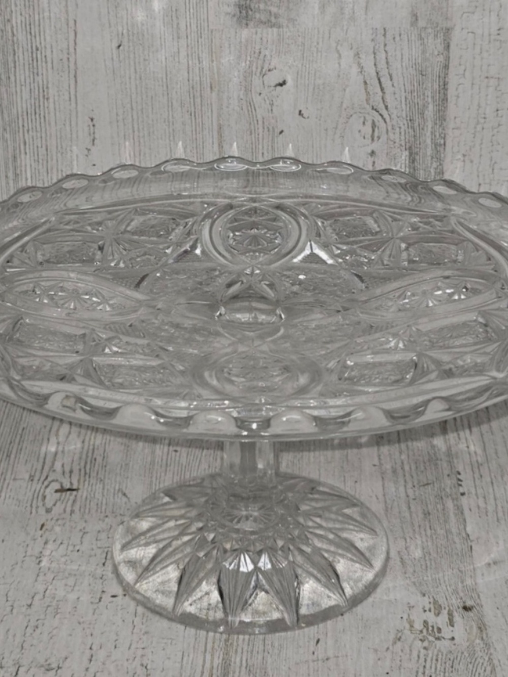 1910 EAPG Pattern Glass Higbee Rexford, 9.5" Cake Stand